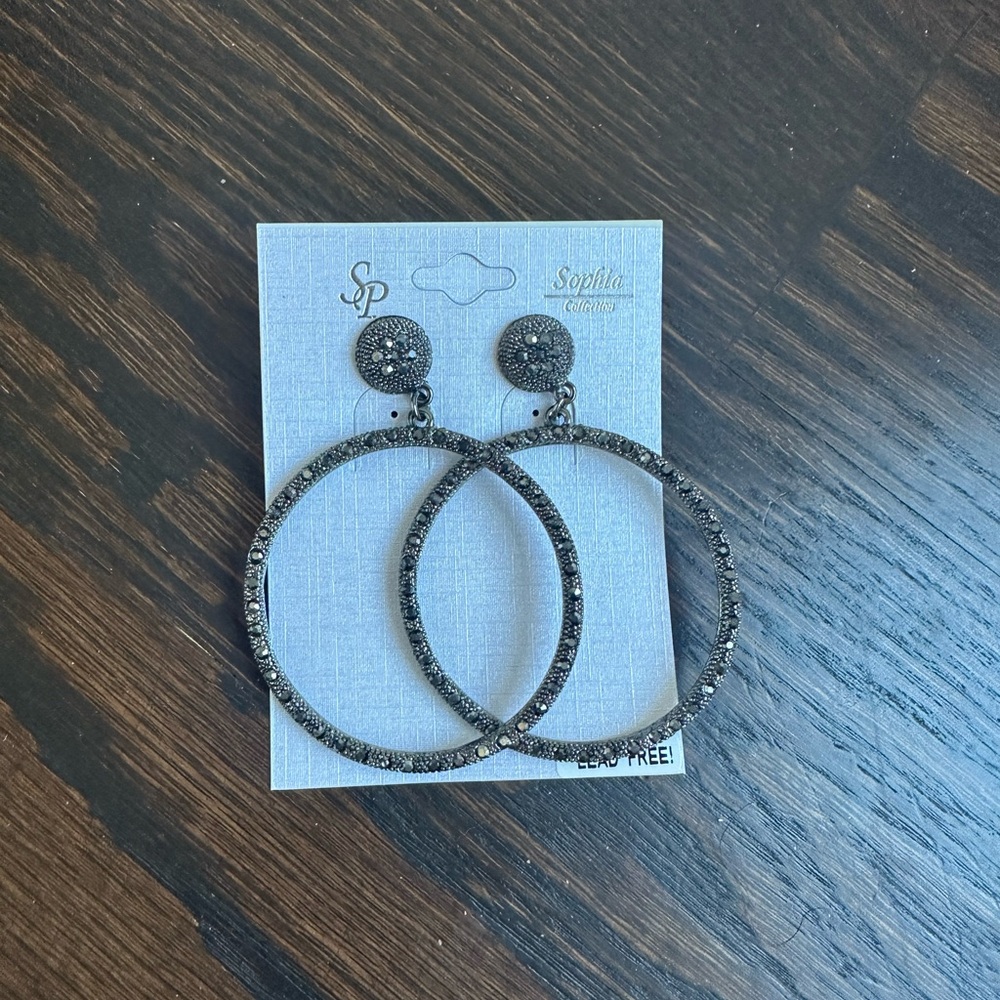 Sophia Collection circle dangle earrings